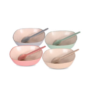 Eha Set of 4 Earth-Friendly Multipurpose Bowls 500ml-Multi