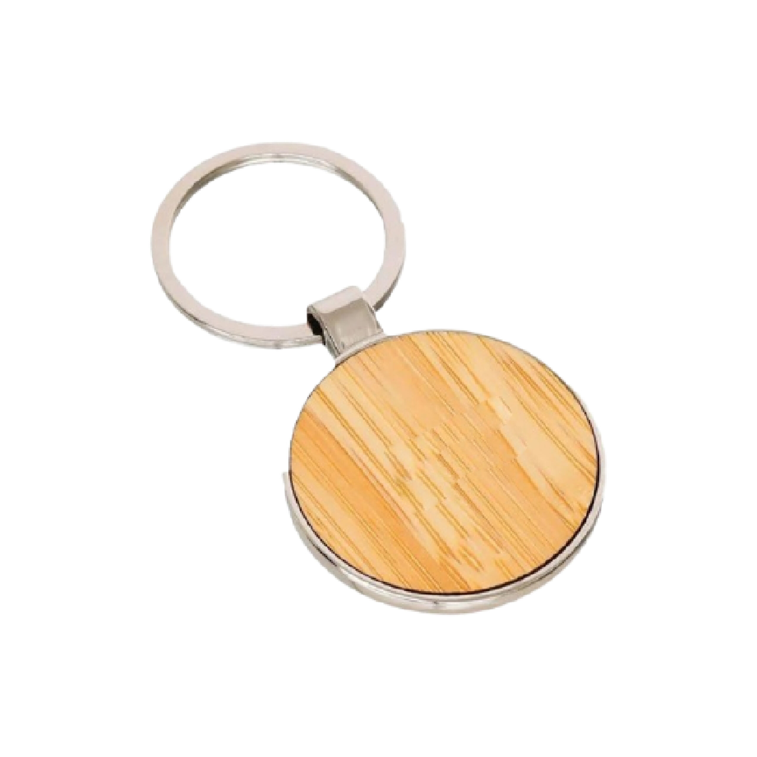MG Bamboo Circle Keychain-Natural