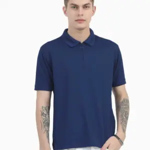 Caslay Sustainable Organic Quick Dry Polo T-Shirt -Navy Blue