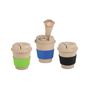Power Plus Bamboo Coffee mug With Flip Lid