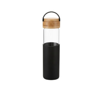 Urban Gear Glass Bottle with Silicone Sleeve-Black