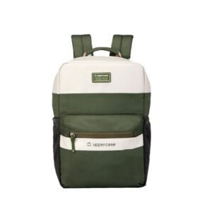 Uppercase Vegan Leather Laptop Backpack-Green
