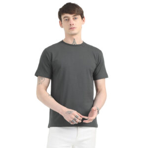 Caslay Sustainable Organic Crew Neck T-Shirt - Carbon Grey