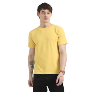Caslay Sustainable Crew Neck T-Shirt - Mustard