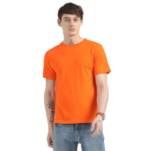 Caslay Sustainable Organic Crew Neck T-Shirt -Orange