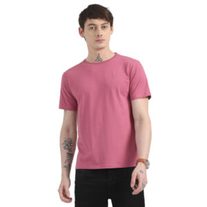 Caslay Sustainable Organic Crew Neck T-Shirt -Red Violet
