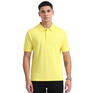 Caslay Sustainable Organic Polo Neck T-Shirt -Illuminating