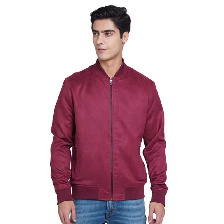 Jack & Jones Suede Jacket-Wine