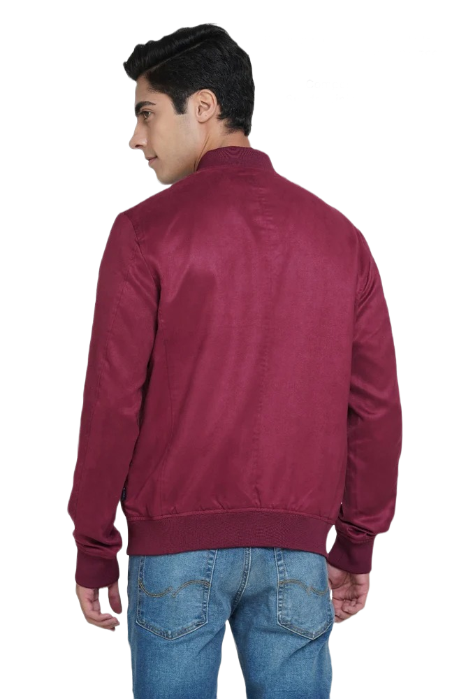 Jack & Jones Suede Jacket-Wine - Image 2